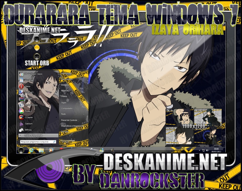 Izaya Orihara Theme Windows 7