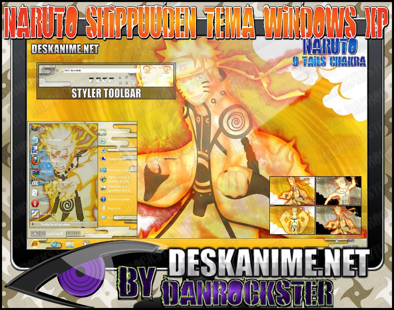 Naruto 9 Tails Chakra Theme Windows XP