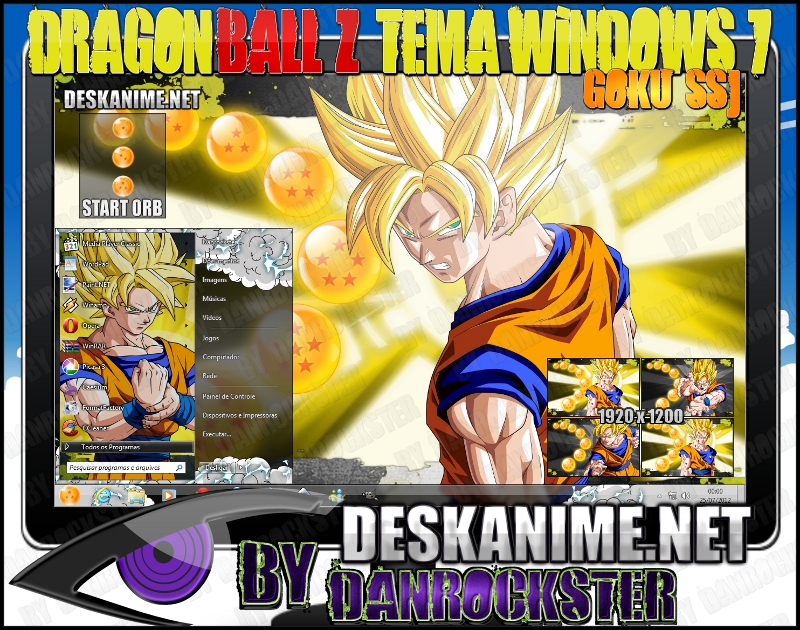 Goku SSJ Tema Windows 7 by Danrockster on DeviantArt Goku SSJ Tema Windows 7 by Danrockster on DeviantArt