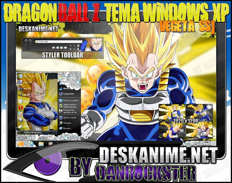 Vegeta SSJ Theme Windows XP