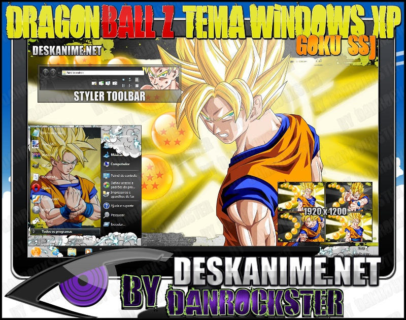 Windows Xp Dbz Goku SSJ Theme Windows XP by Danrockster on DeviantArt