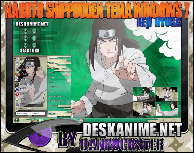 Neji Hyuga Theme Windows 7