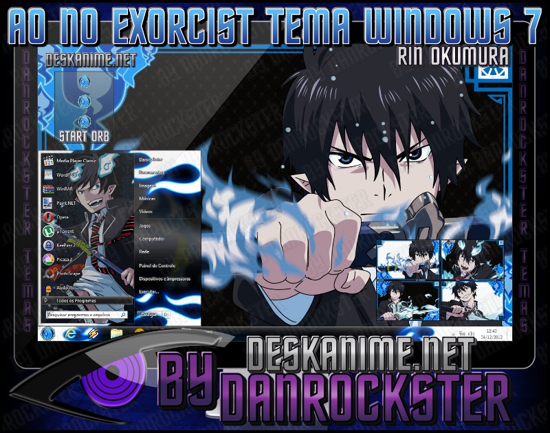 Rin Okumura Theme Windows 7