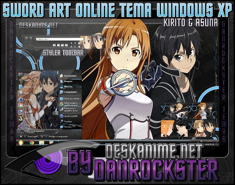 Kirito and Asuna Theme Windows XP