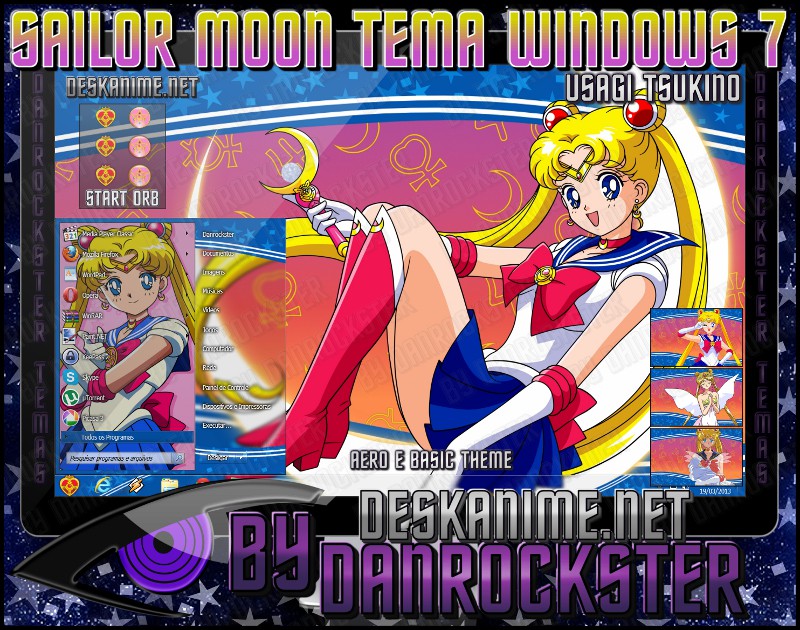 Usagi Tsukino Tema Windows 7