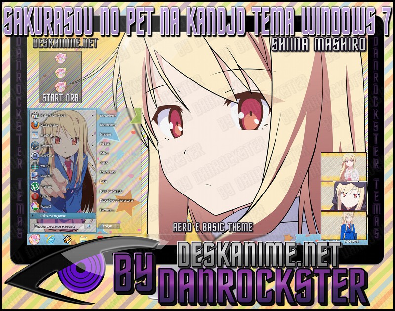 Shiina Mashiro Theme Windows 7