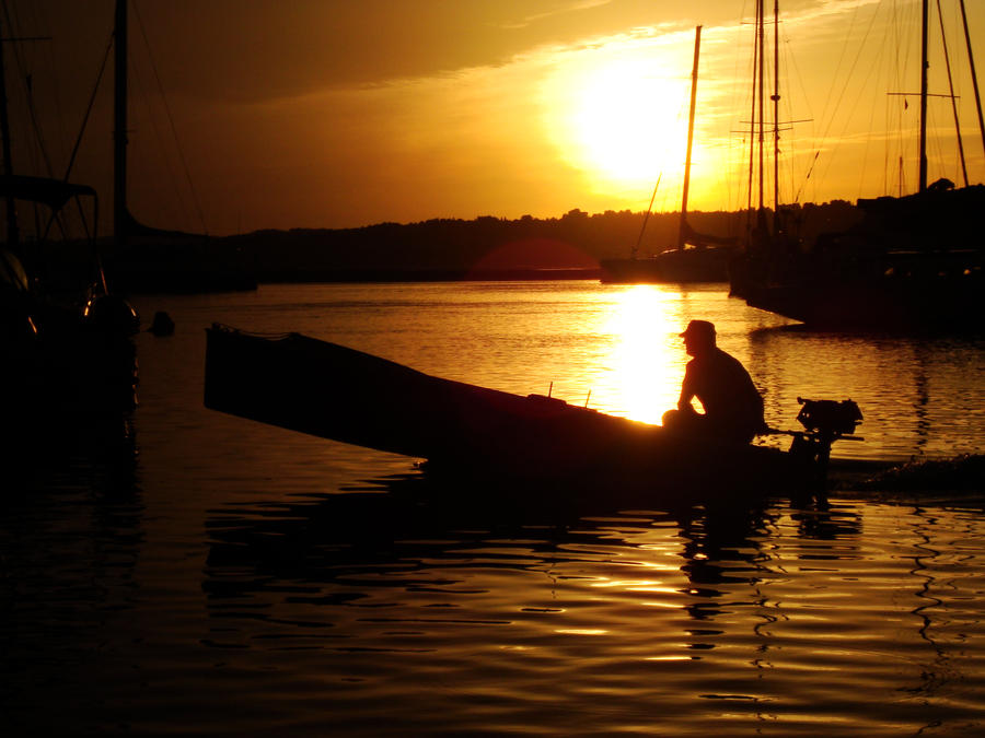 Sunset fishing