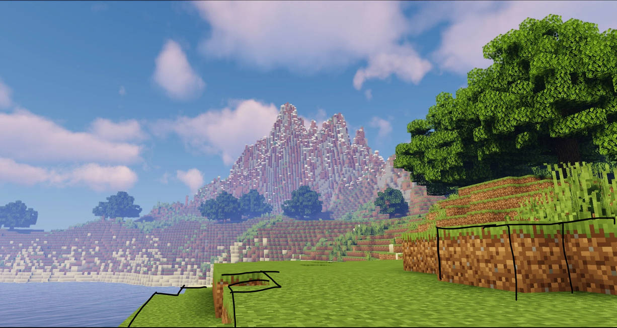 Minecraft landscape by realisticpine64 on DeviantArt