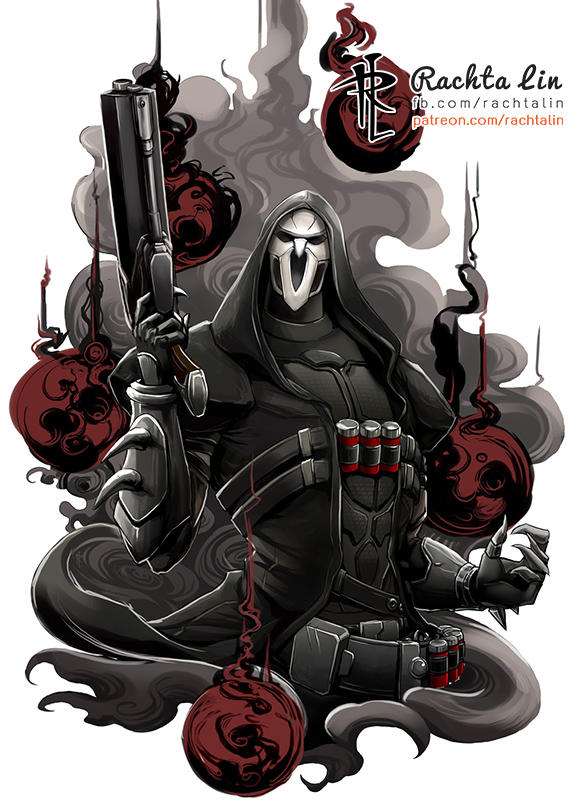 Angel of Death, Gabriel Reyes. #reaper #overwatch #gothicart