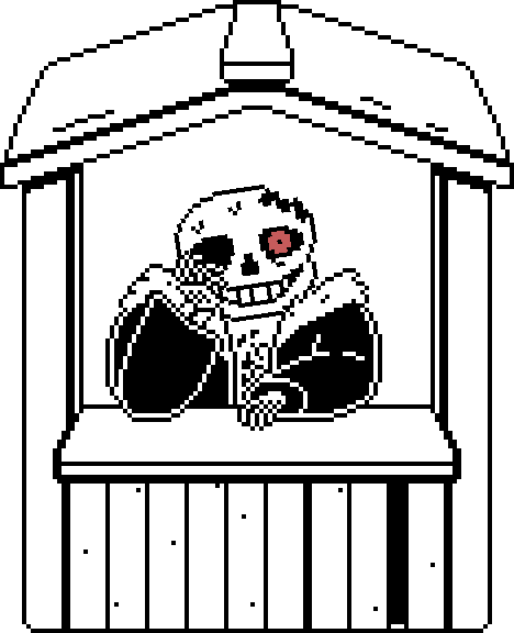 Au Pixel art(horrortale sans)