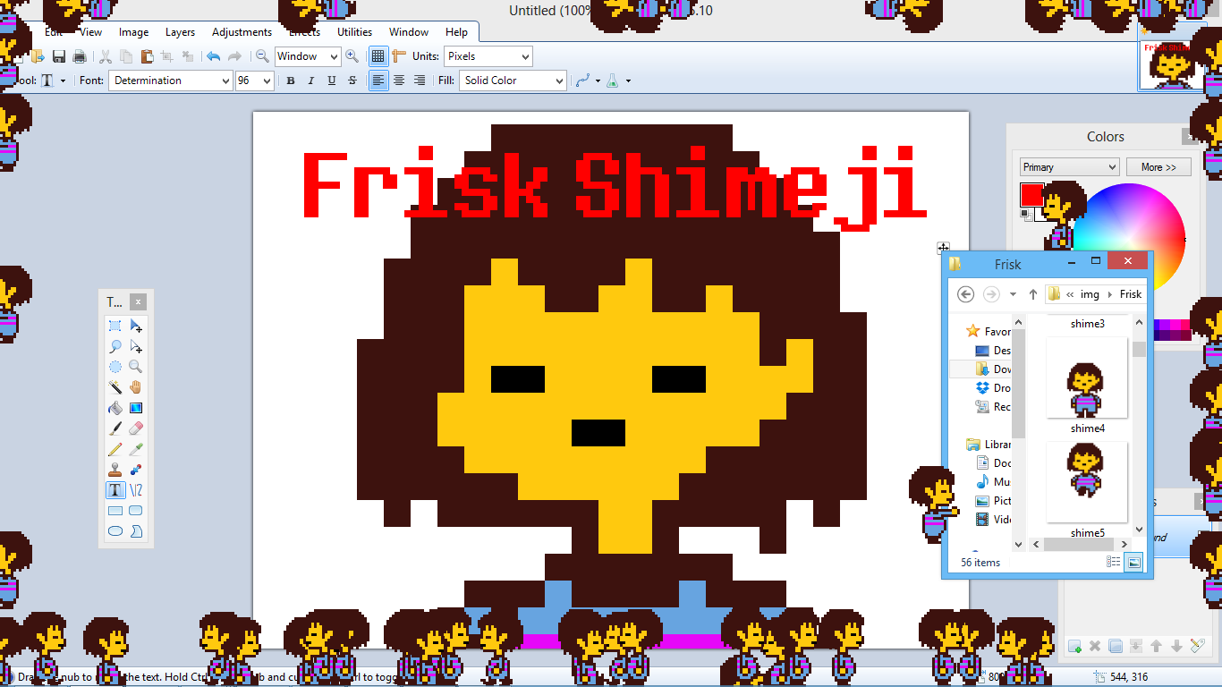 Pixel shimeji desktop