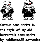 A rough preview of Horrortale!Sans sprites by Beethovenus on DeviantArt