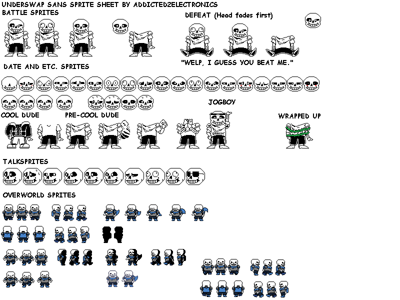 Pixilart - Sans Undertale battle sprites by EmoCasper12