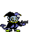 why does jevil have a gun