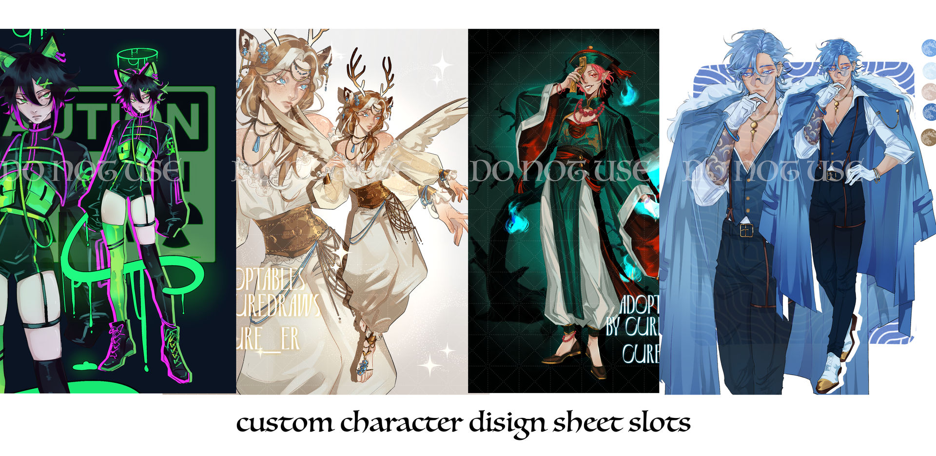 (OPEN 3/3) Custom character reference sheet COMM by curedraws on DeviantArt