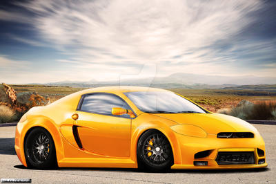 Mitsubishi Eclipse Orange by roleedesign