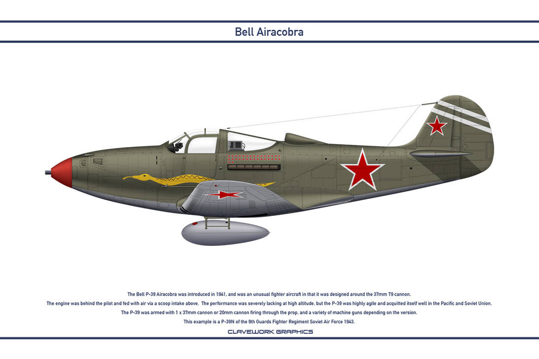 Airacobra USSR 9th Guards Fighter Regiment by WS-Clave
