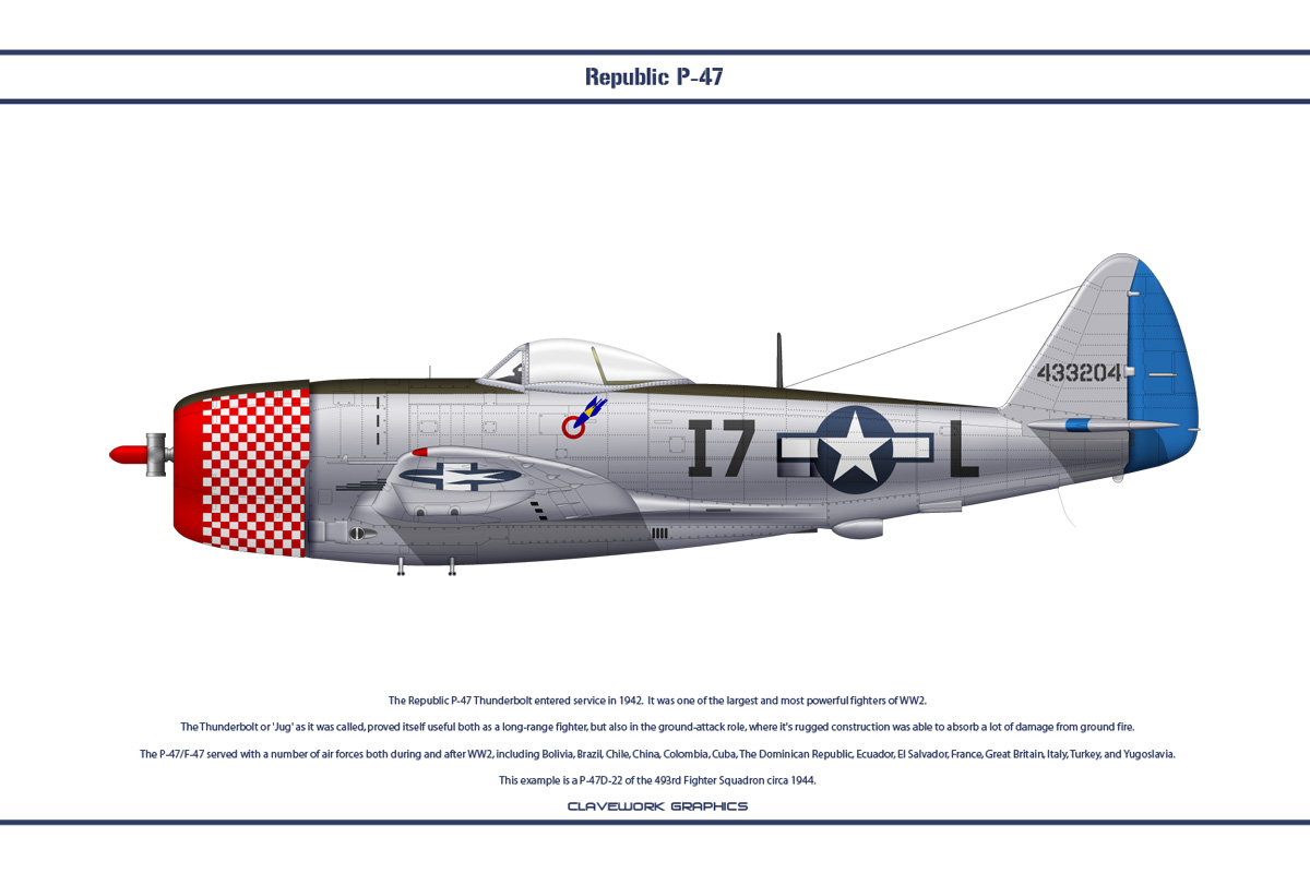 P-47 USAAF 493rd FS 1