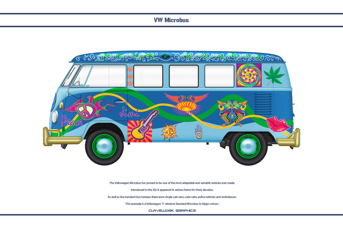 Microbus 11 Window Hippy