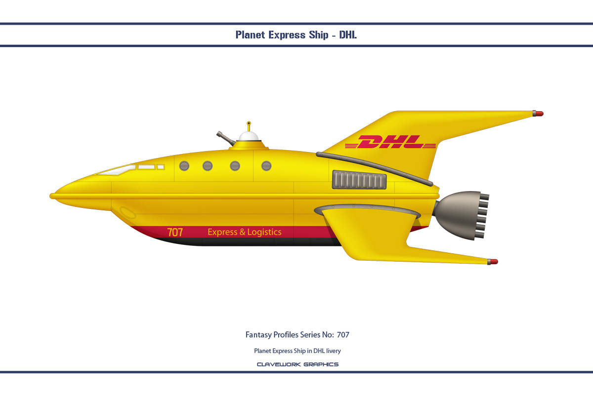 Fantasy 707 Planet Express Ship DHL by WS-Clave