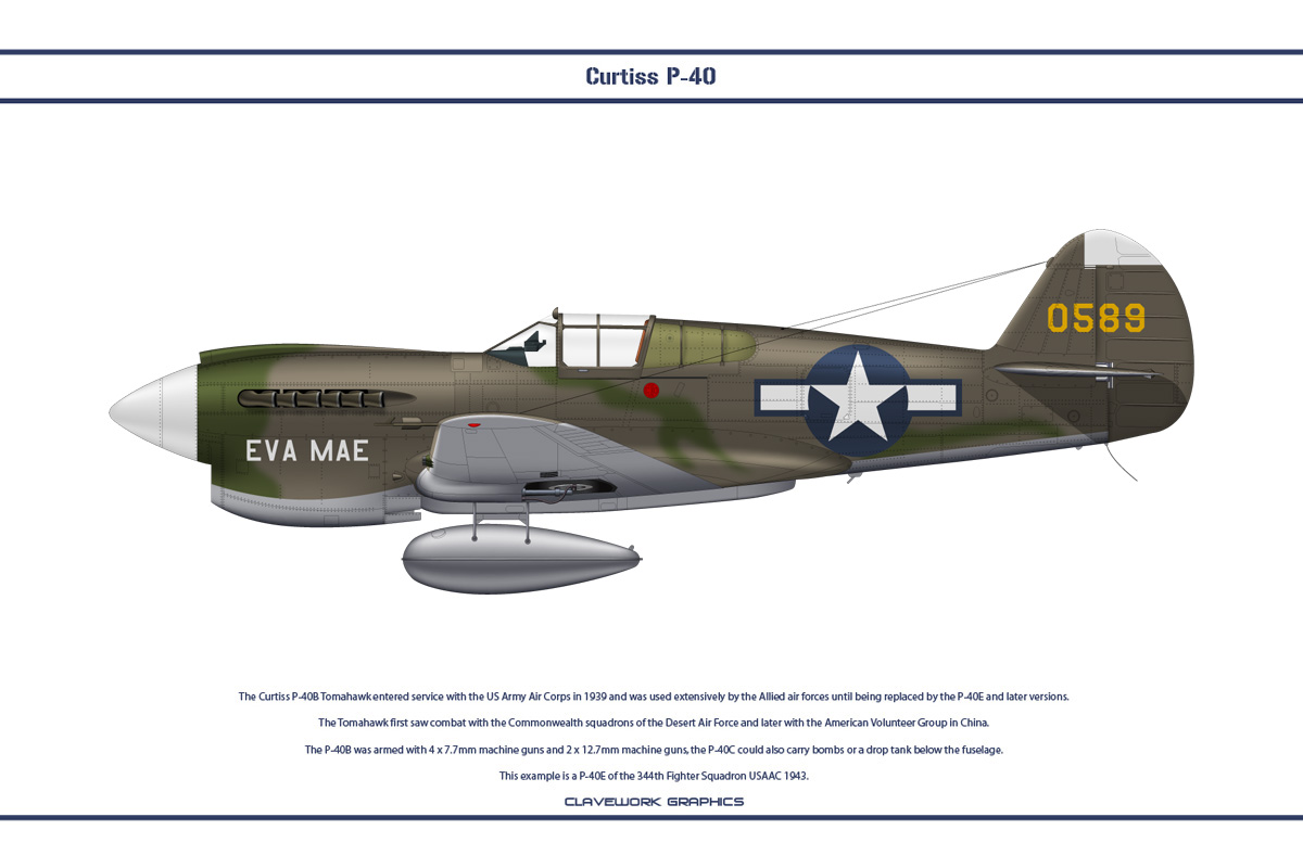 P-40E USA 344th FS 1