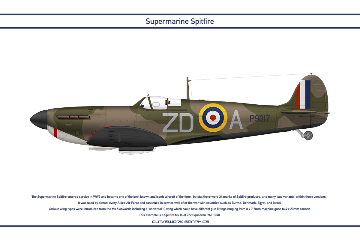 Spitfire GB 222 Squadron 1