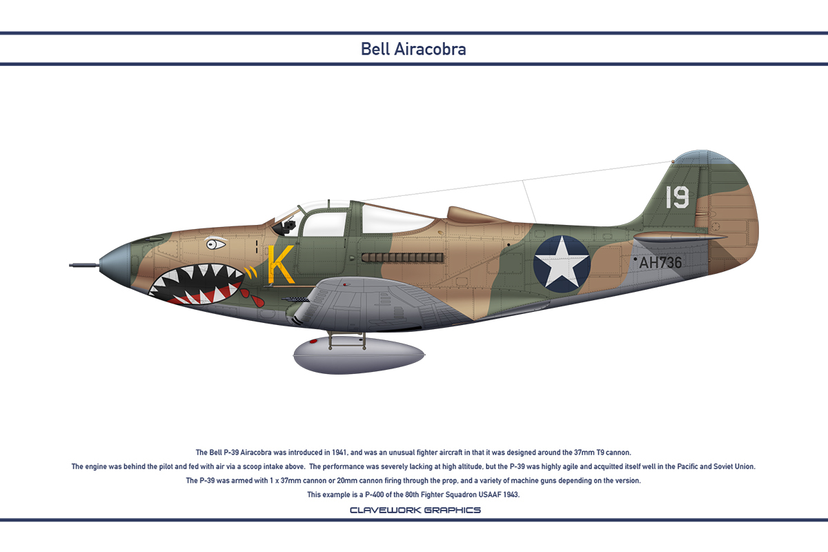 Airacobra USA 80th Fighter Squadron by WS-Clave