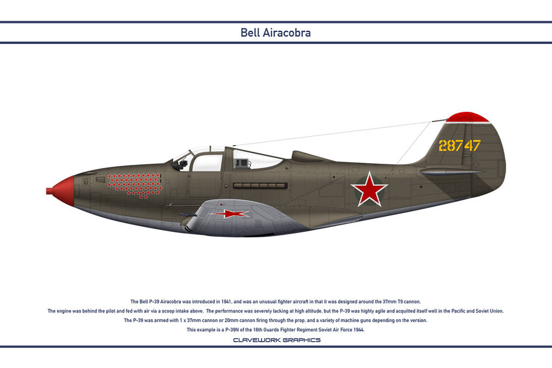 Airacobra USSR 16th Guards Fighter Regiment by WS-Clave