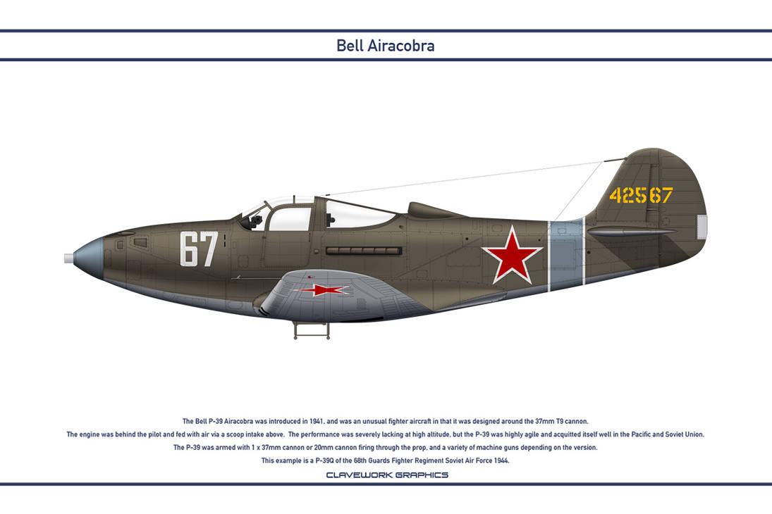 Airacobra USSR 68th Guards Fighter Regiment by WS-Clave