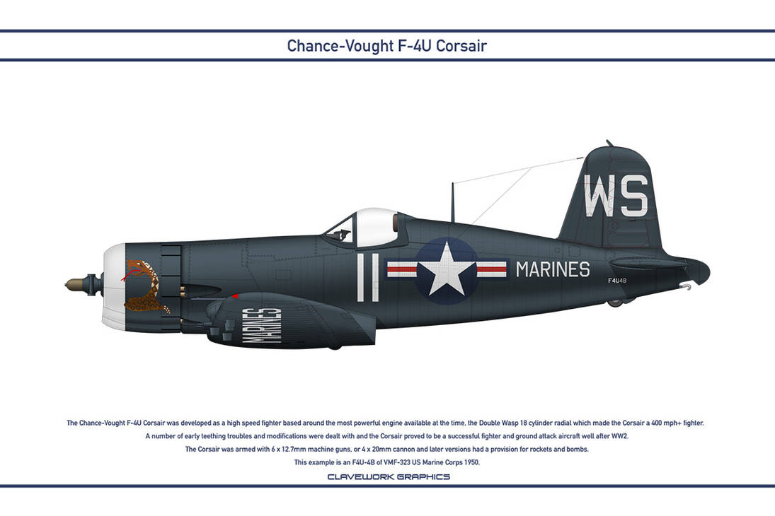 F4U-4B USA VMF-323 1 by Claveworks on DeviantArt