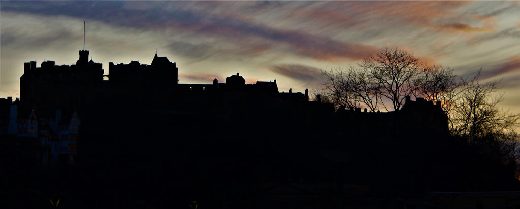 Edinburgh Castle at night time