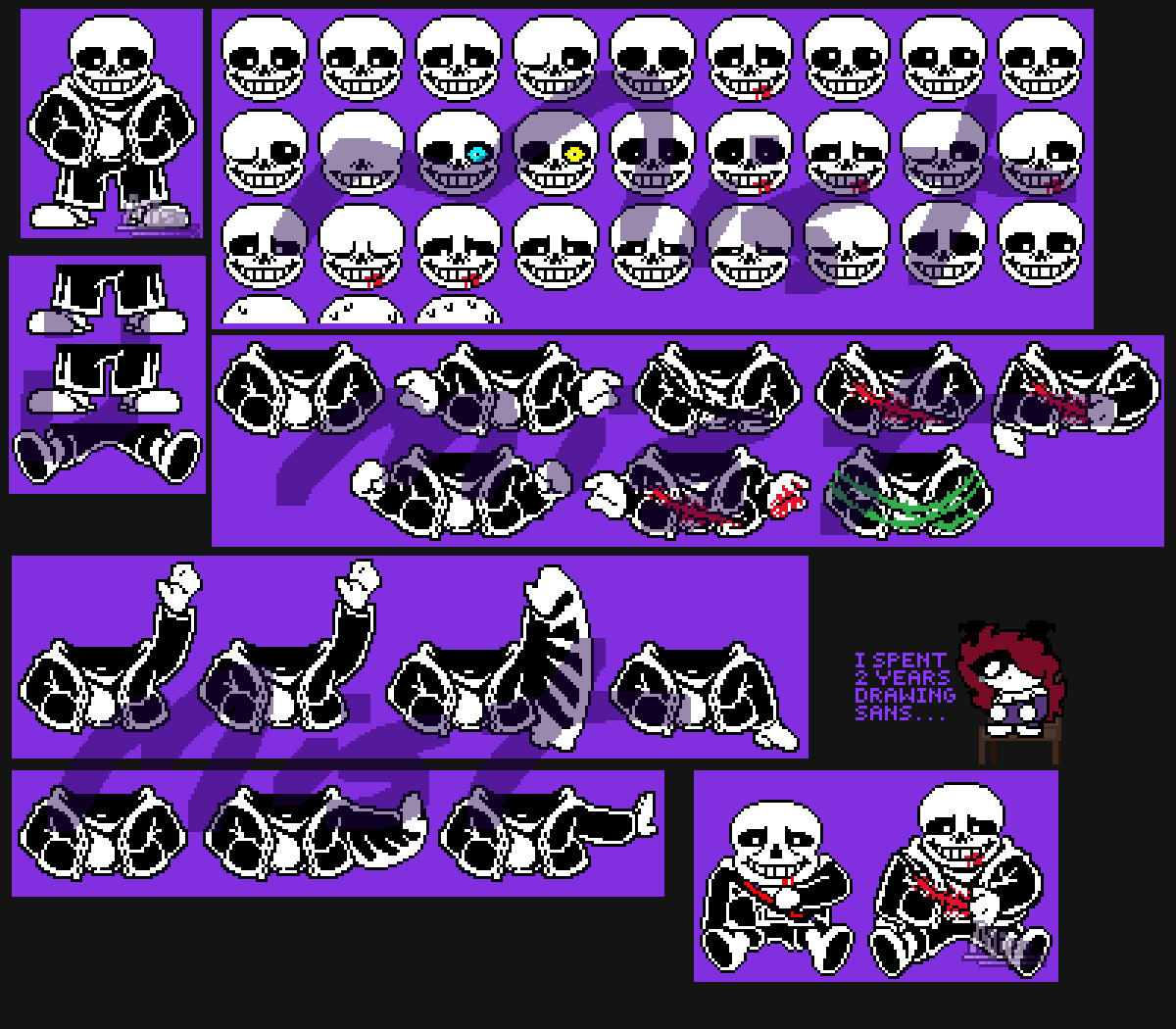 Undertale] Sans Battle Spritesheet by GrabThatBread on DeviantArt