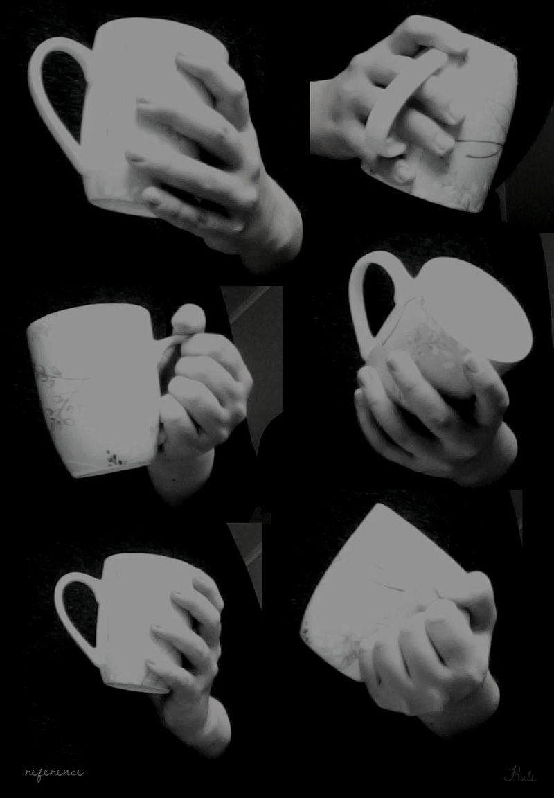 images Holding Coffee Cup Reference holding mug reference by hulisketch on