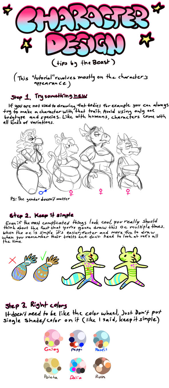 Character Color Model Tips For Character Design _ How To Make A Character Color Palette Using ...