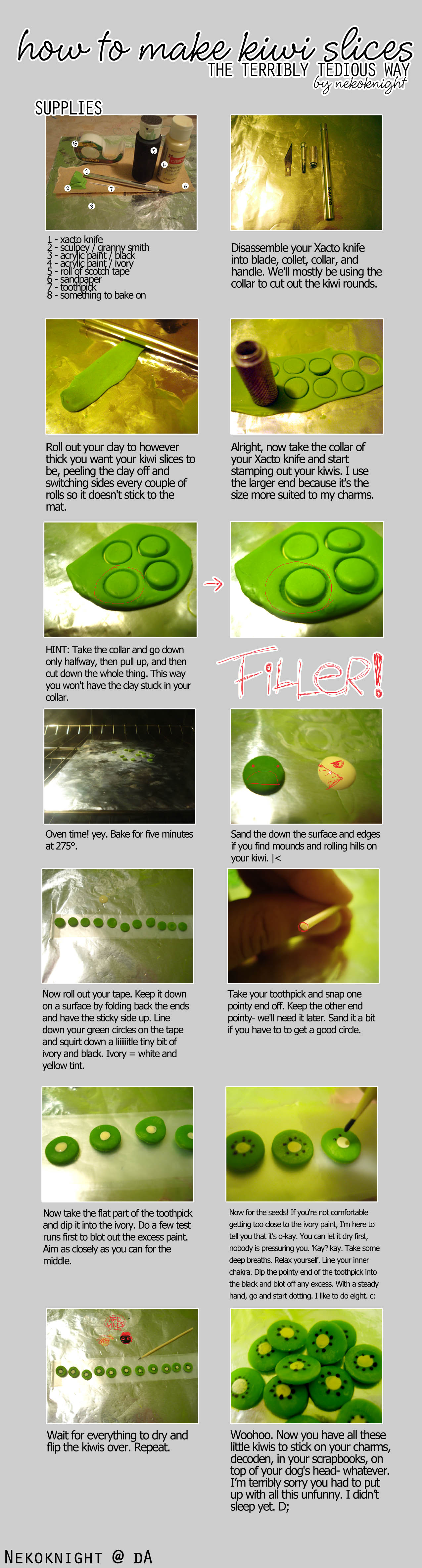 How to Make Polymer Clay Kiwis