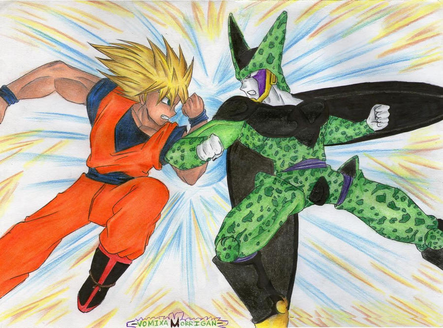 Cell Vs Goku By Amidazoro On DeviantArt cell-vs-goku-by-amidazoro-on-deviantart
