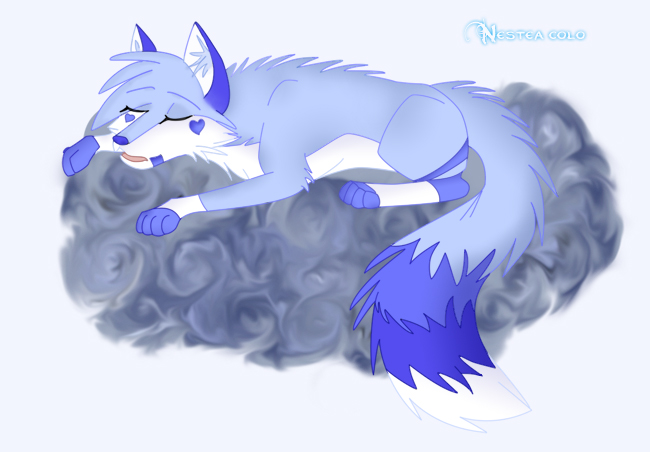 Sleepping wolf____By__Nestea