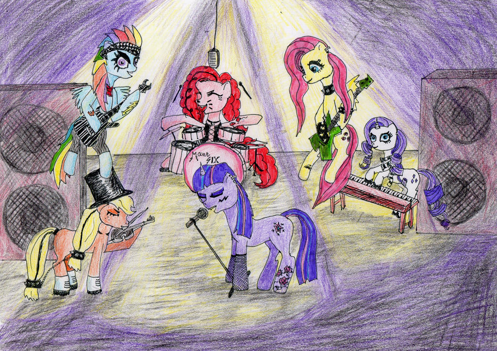 The Rocking Mane Six by StJimmysRageLover on DeviantArt