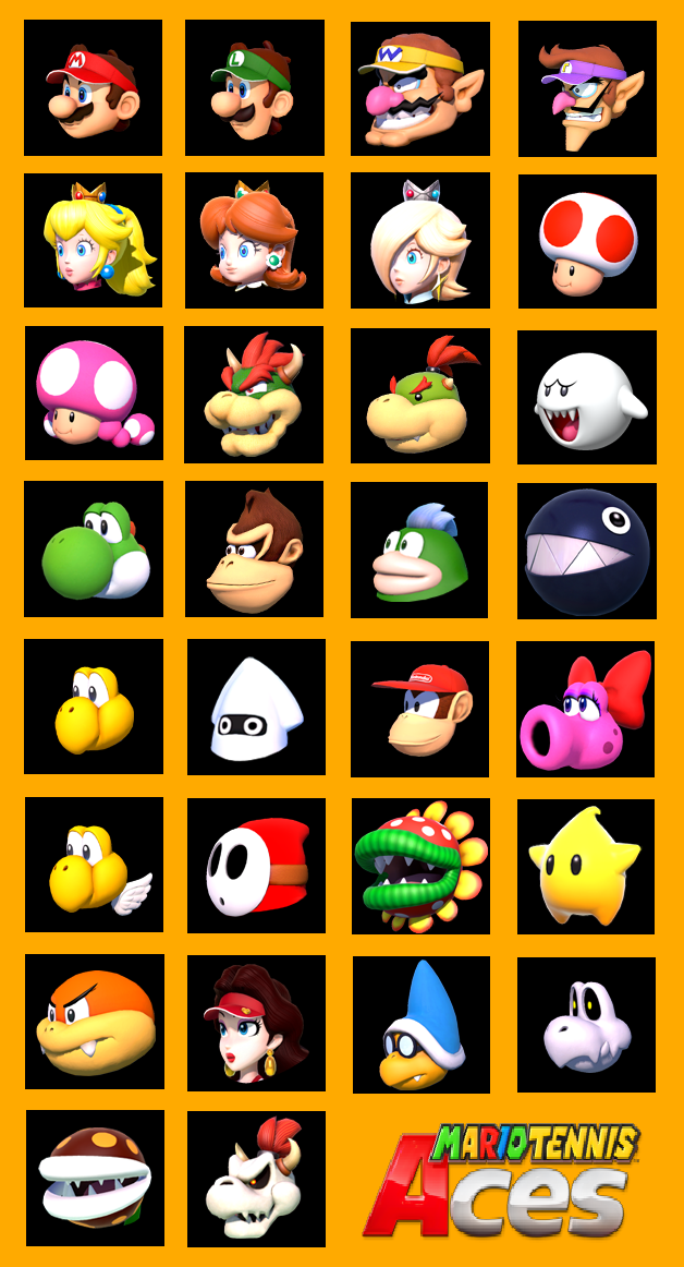 Mario tennis Aces roster by FuntimeShaxy on DeviantArt