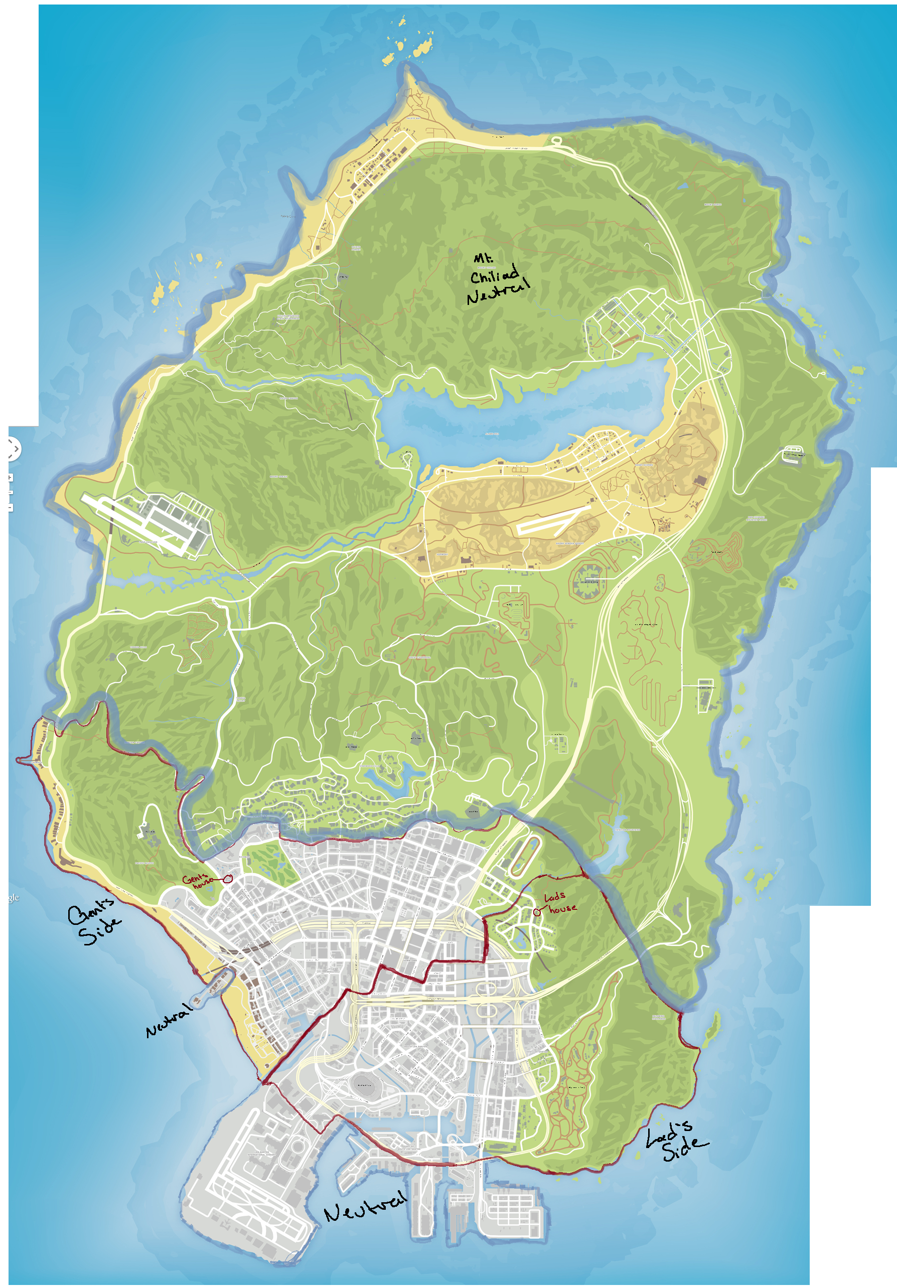 GTA V / GTA 5 - Full Map View - PNG Vector by baldknuckle on DeviantArt