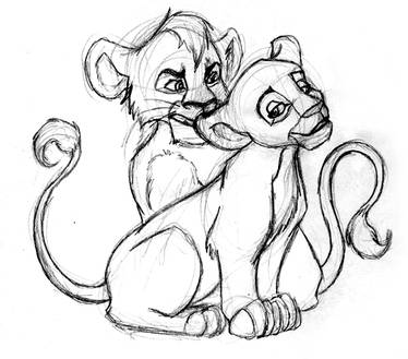 Lion King: Kovu+Kiara Doodle