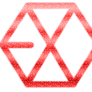 Exo Red Glitter PNG Logo (Outer)