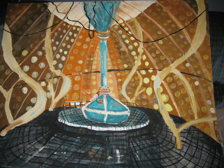 9th Doctor Tardis Interior Painting By Spiritofeowyn On