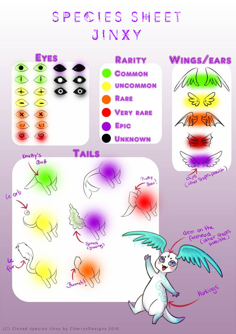 ( UPDATED ) Jinxy Species Sheet by CherrysDesigns on DeviantArt