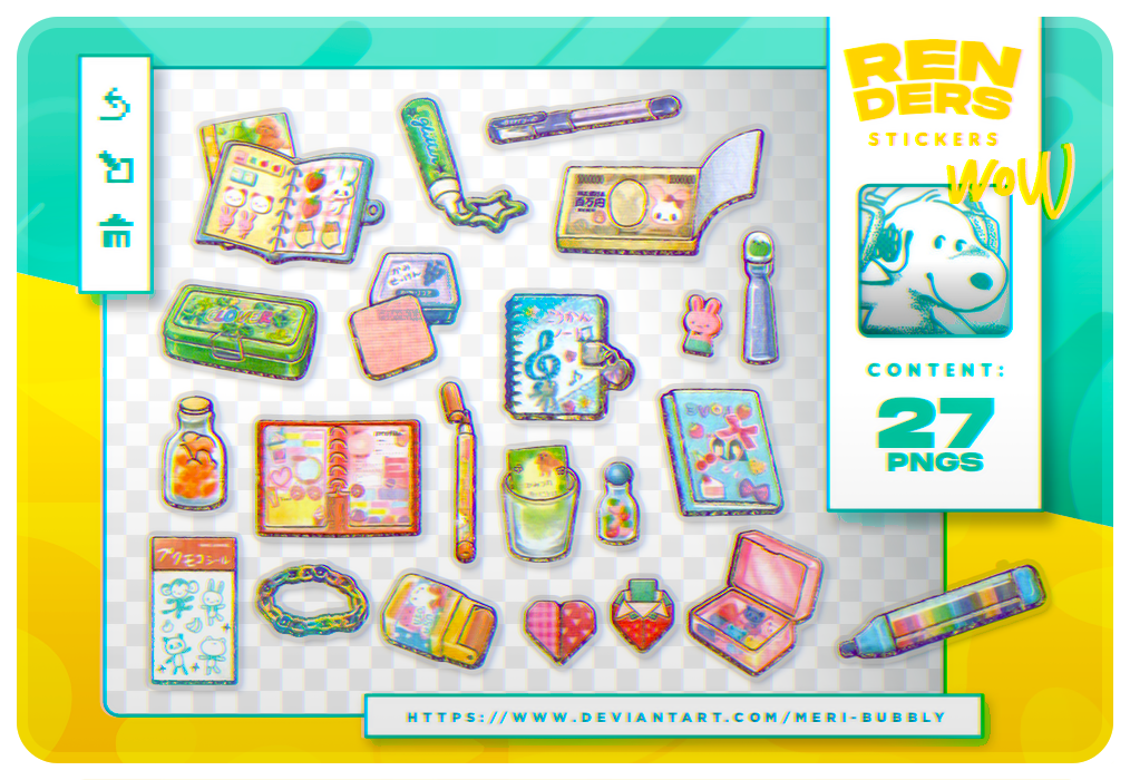 Sticky Sticker Deviantart STICKERS / PACK PT. 1 by Meri-Bubbly on DeviantArt