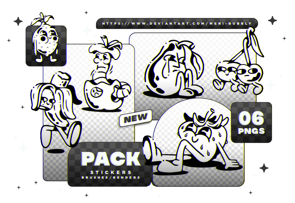 STICKER / PACK #012 by Meri-Bubbly on DeviantArt