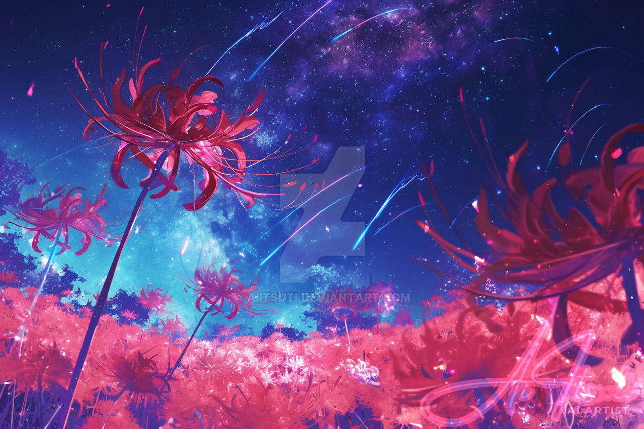Red spider-lilly field by AiItsuti on DeviantArt