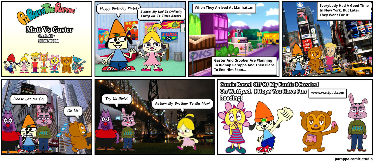 Parappa The Rapper Comic Comic Of Parappa The Rapper: Matt Vs Gaster by SuperSonicJonas on ...
