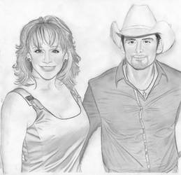 Reba McEntire and Brad Paisley