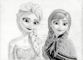 Elsa and Anna from Disney's Frozen